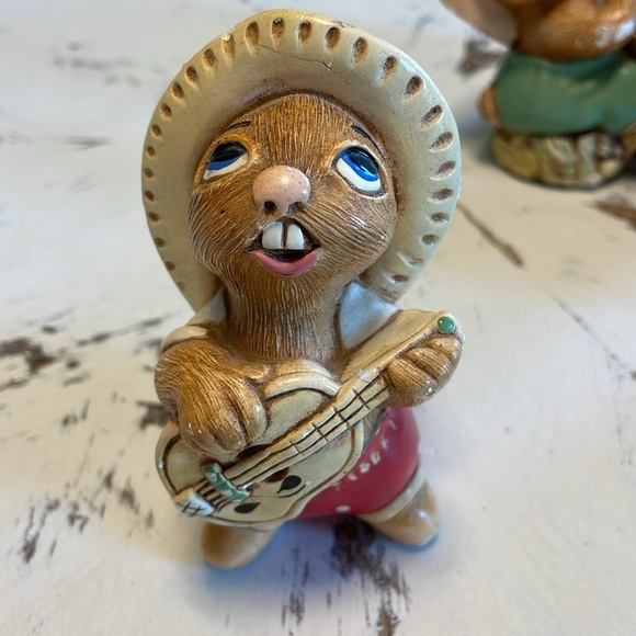 VINTAGE Pendelfin Bunny Set 5 Pieces - Picture 4 of 10